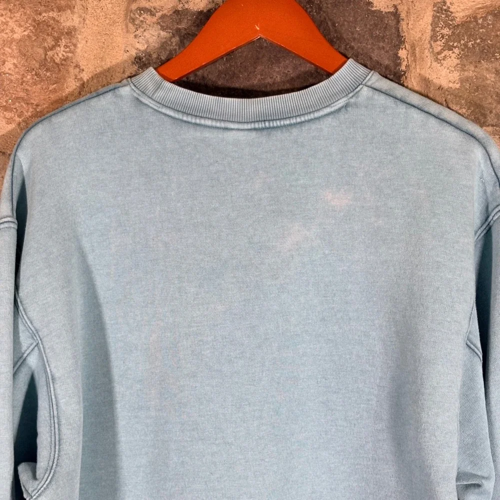 Wild‎ Fable Women's Light Blue Washed Crewneck Sweatshirt Size XXS Thumbholes - Picture 9 of 12